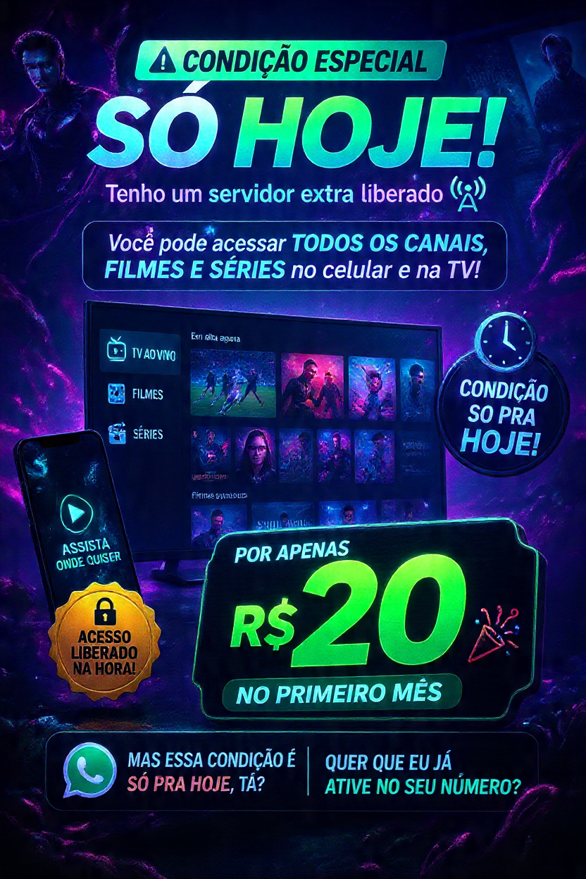 Condição especial disponível somente hoje